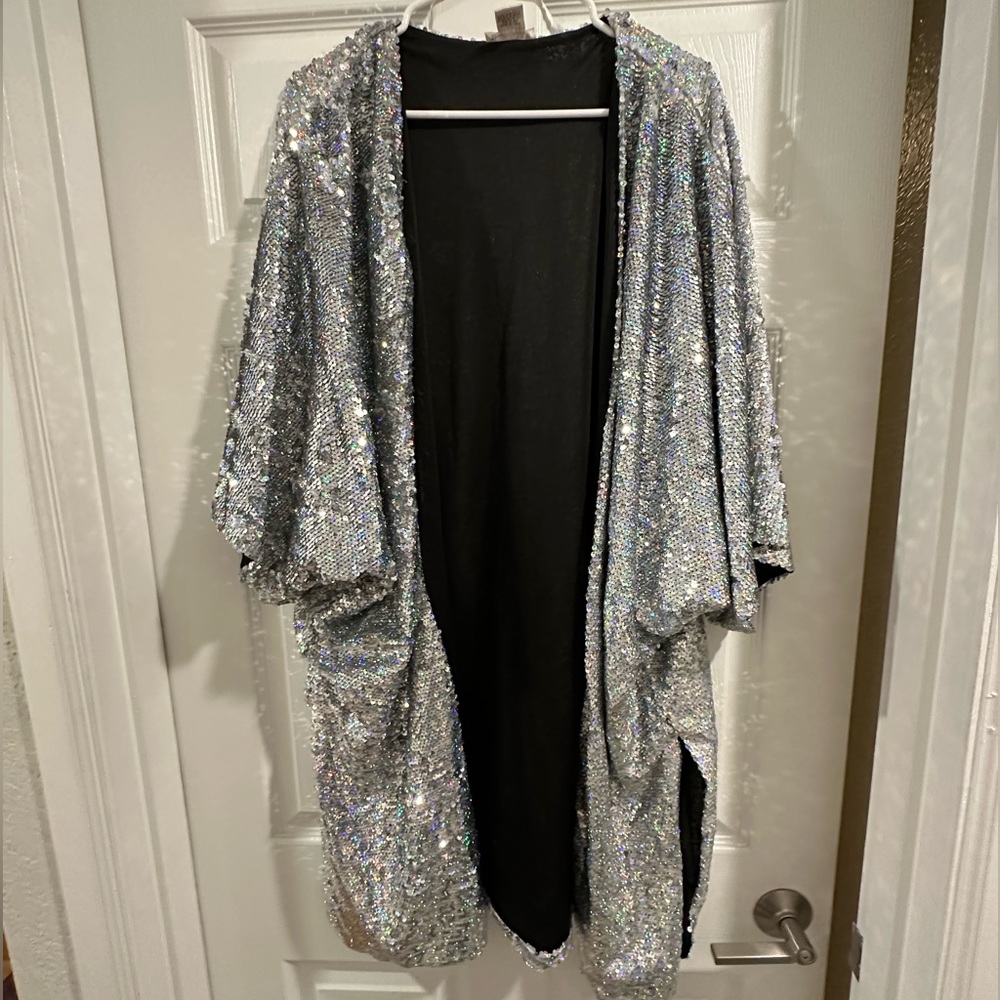 Holographic Sequin Kimono